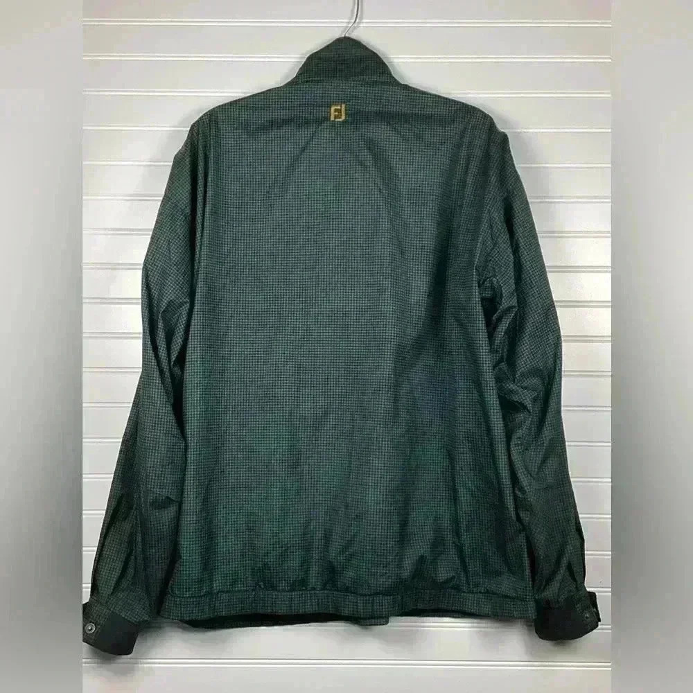 DryJoys by FootJoy FJ Mens 1/4 Zip Long Sleeve Rain Jacket Large Green Pullover - Picture 6 of 10